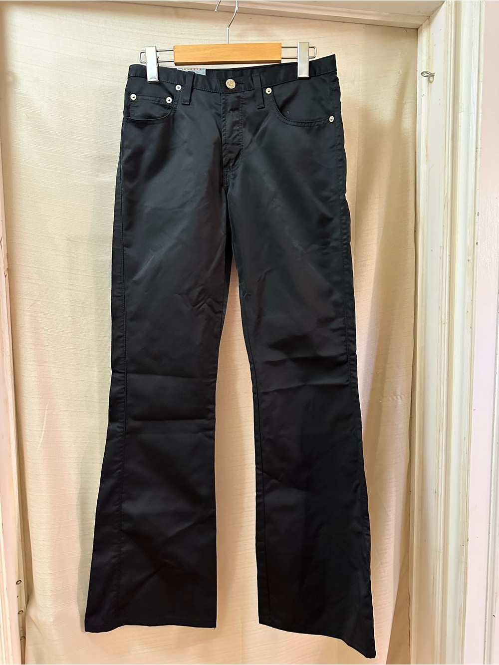 Vintage Manager Bell Bottom Pants Deadstock NWT Women’s Y2K Low Rise Black 25